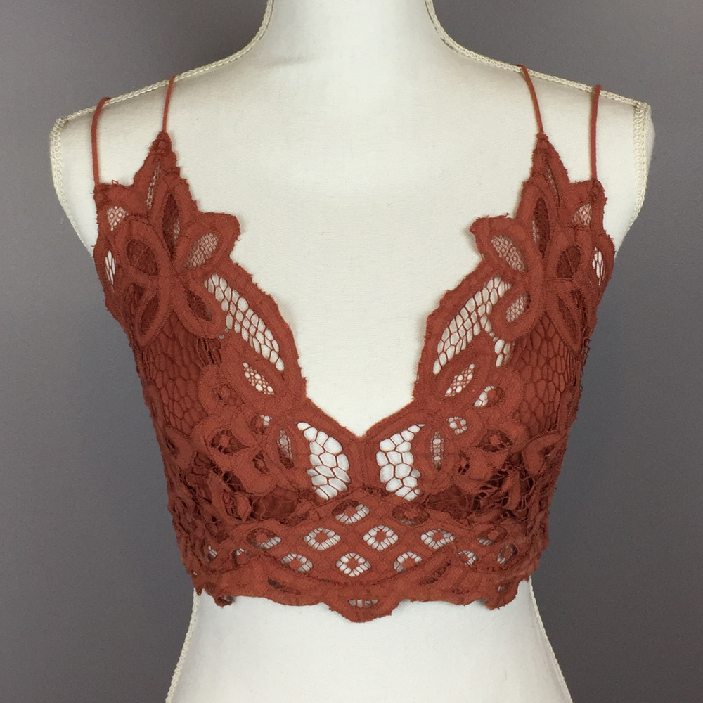 FREE PEOPLE Adella Lace Bralette - Copper